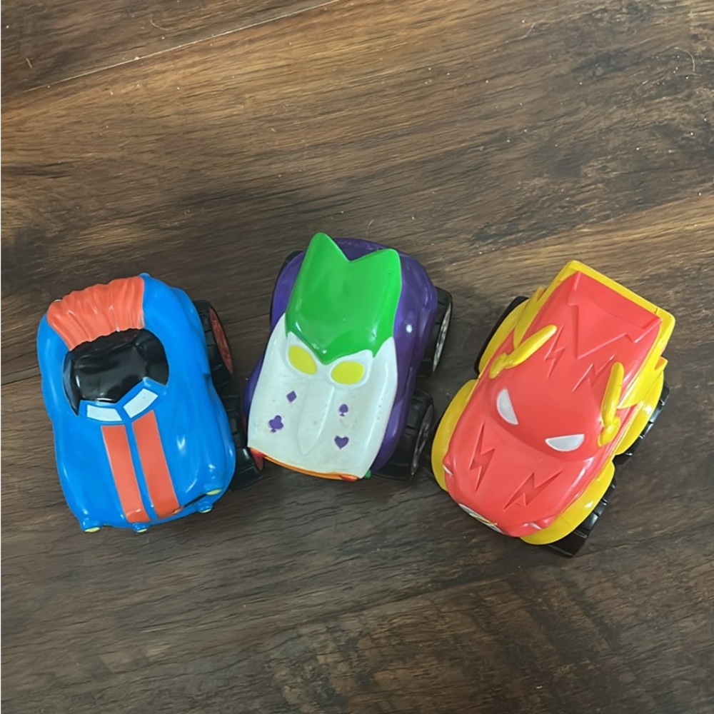 Kids Toy Race Car Set - Blue, Purple/Green, Red/Yellow